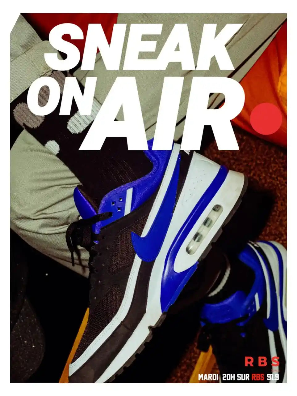 Chaussettes Baller Noires avec matching Nike Air Max