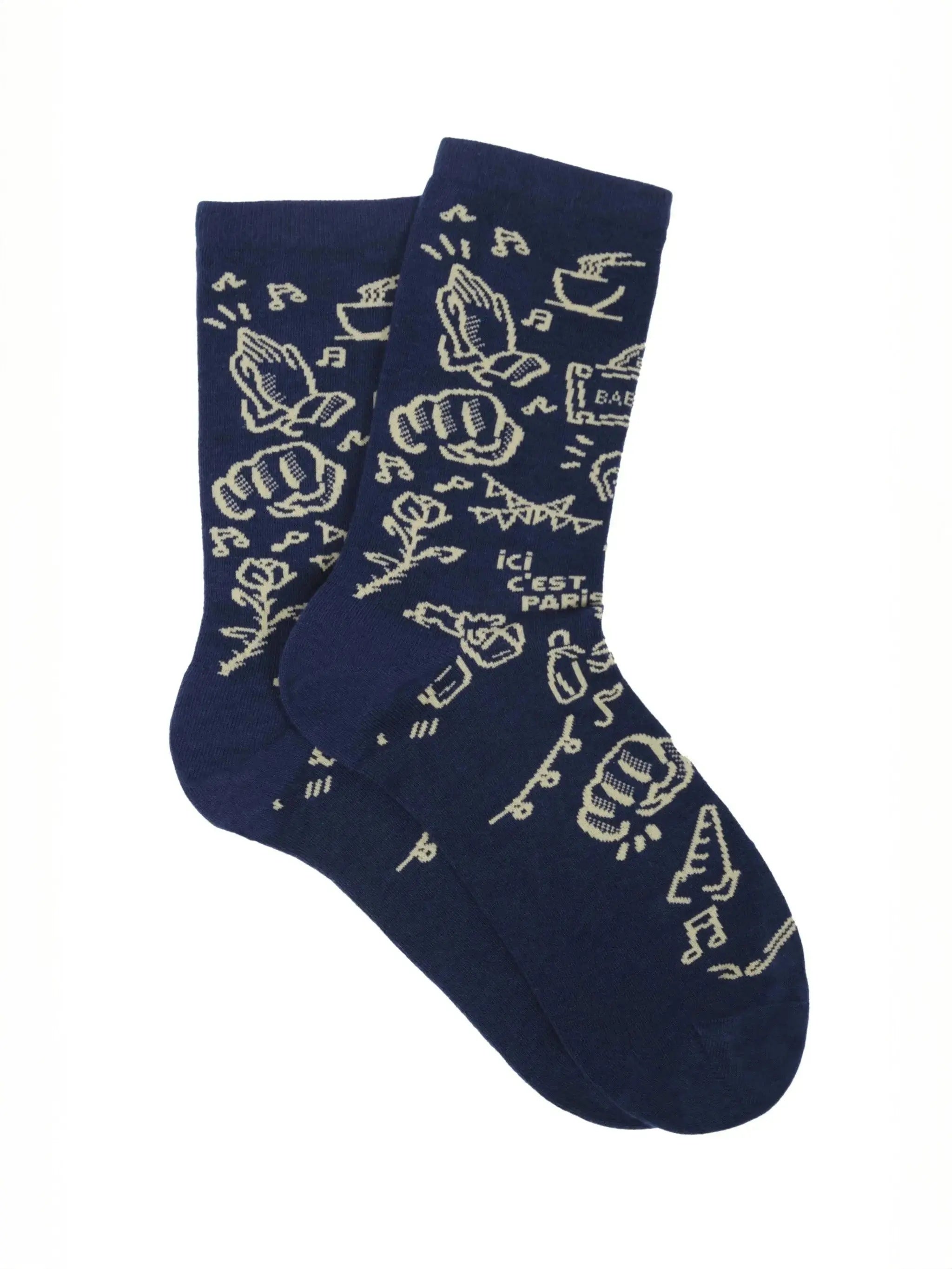 Chaussettes Belleville I.M - Bleu Topiq Socks